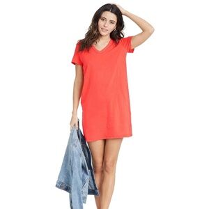 Universal Thread Coral V-Neck T-Shirt Dress